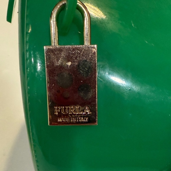 Furla Green and Pink Satchel Bag - Picture 3 of 4